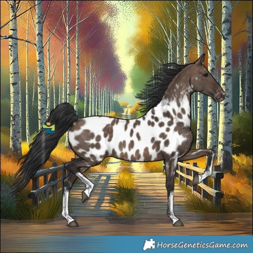 Horse Color:White Spotted Brown Dun Near Leopard Rabicano 