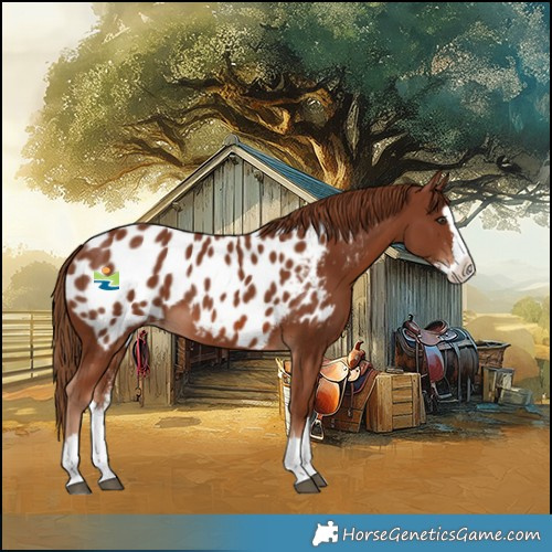 Horse Color:Chestnut Sabino Splash Appaloosa 