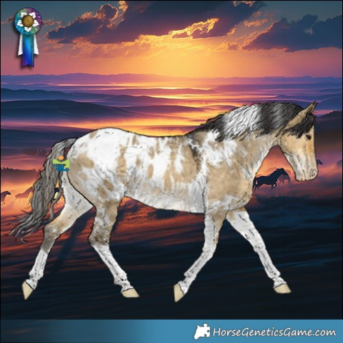 Horse Color:White Spotted Buckskin Dun Tobiano Appaloosa Rabicano