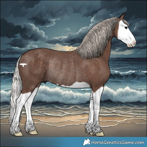 Horse Color:Silver Black Splash Rabicano