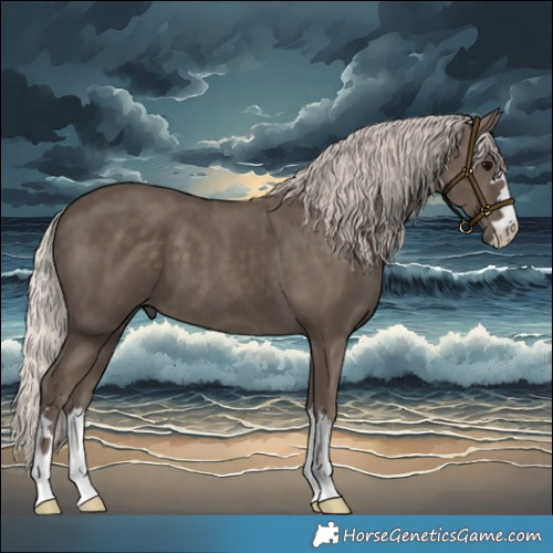 Horse Color:Silver Black 