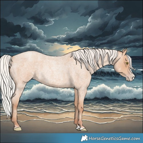 Horse Color:Silver Amber Champagne Roan Splash