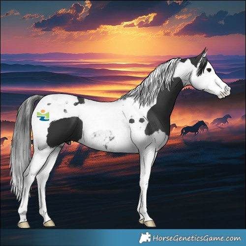 Horse Color:Black Splash Tobiano 