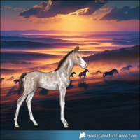 Horse Color:Amber Champagne Sabino Rabicano