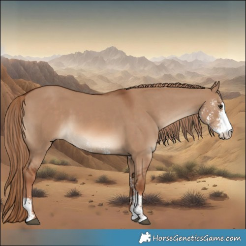 Horse Color:Red Dun Sabino