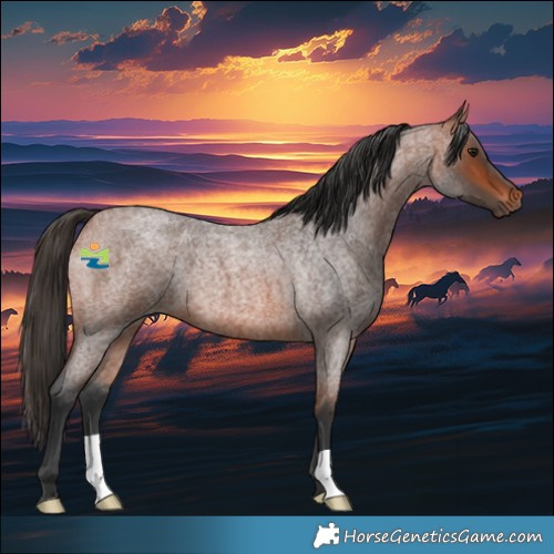 Horse Color:Bay Roan 