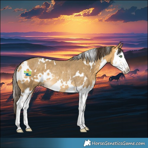 Horse Color:White Spotted Amber Cream Champagne Splash Rabicano 