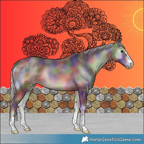 Horse Color:Nacre Silver Blue Onyx