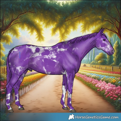 Horse Color:Watercolor Black Tobiano 