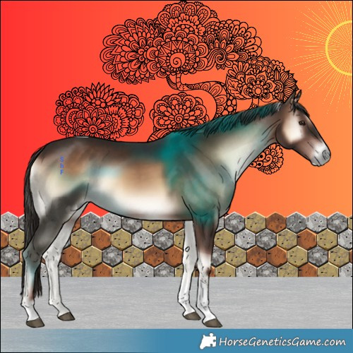 Horse Color:Liver Red Onyx Tobiano 