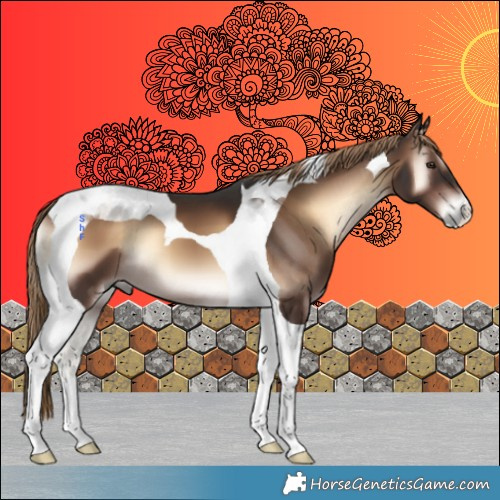 Horse Color:Liver Red Onyx Tobiano 