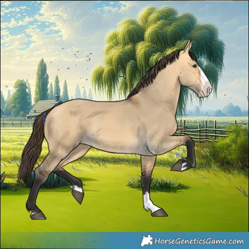 Horse Color:Buckskin Dun Splash 