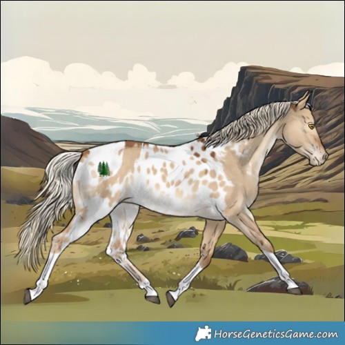 Horse Color:Chocolate Palomino Dun Tobiano Skewed Appaloosa 