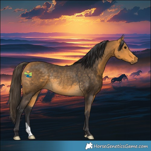 Horse Color:Buckskin Rabicano 