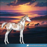 Horse Color:White Spotted Silver Bay Dun Splash Varnish 