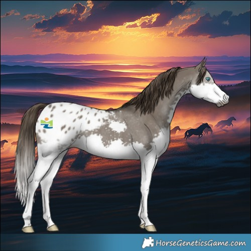 Horse Color:Gray Smoky Grullo Splash Appaloosa 