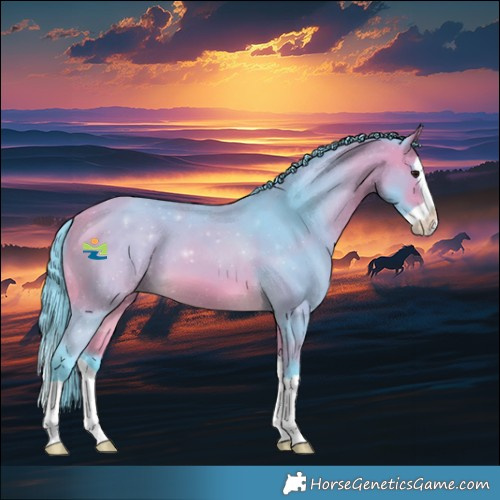 Horse Color:Watercolor Buckskin Splash