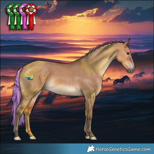 Horse Color:Painted Silver Bay Dun