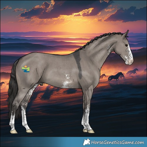 Horse Color:Smoky Grullo Sabino 