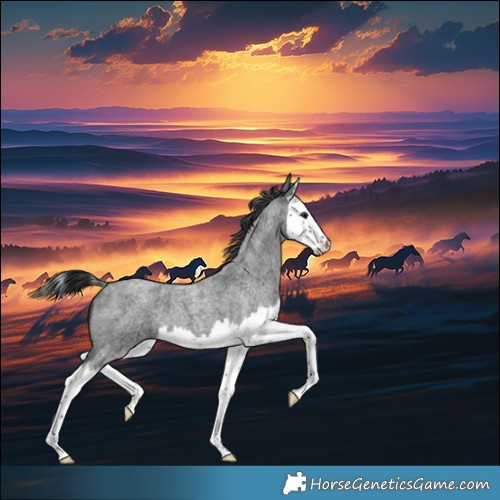 Horse Color:Blue Roan Splash