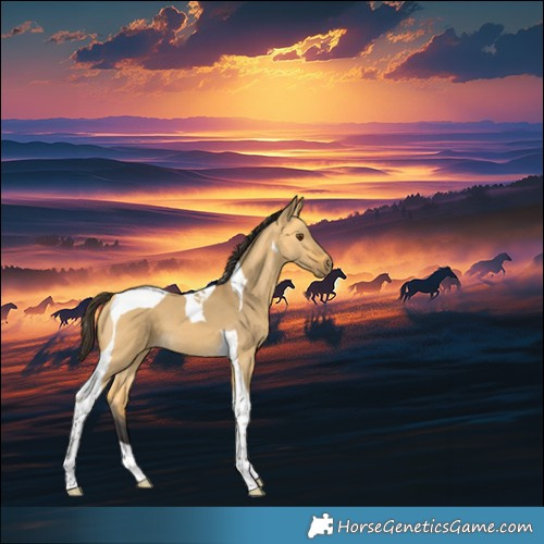 Horse Color:Buckskin Dun Tobiano