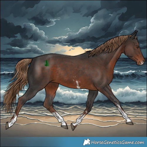 Horse Color:Liver Chestnut Sabino Rabicano