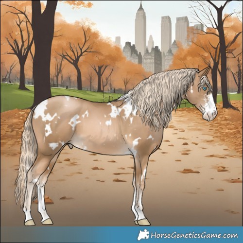 Horse Color:White Spotted Chocolate Palomino Pearl Sabino