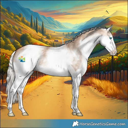 Horse Color:White Spotted Silver Bay Dun Splash Varnish