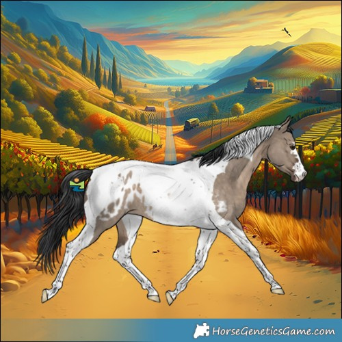 Horse Color:Brown Dun Tobiano Blanket