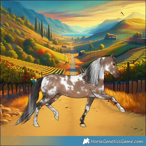 Horse Color:White Spotted Liver Red Dun