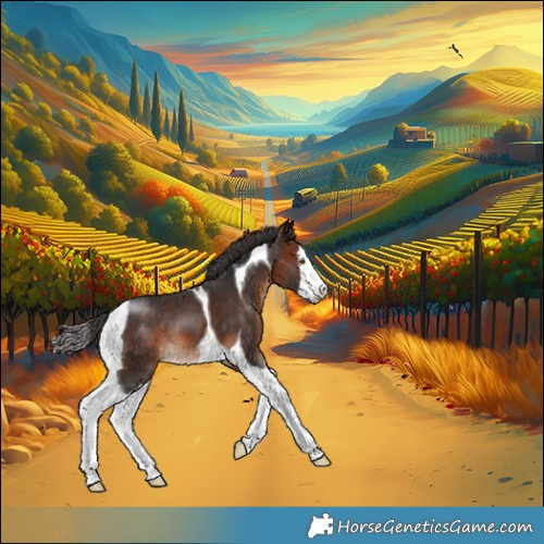 Horse Color:Brown Splash Tobiano 