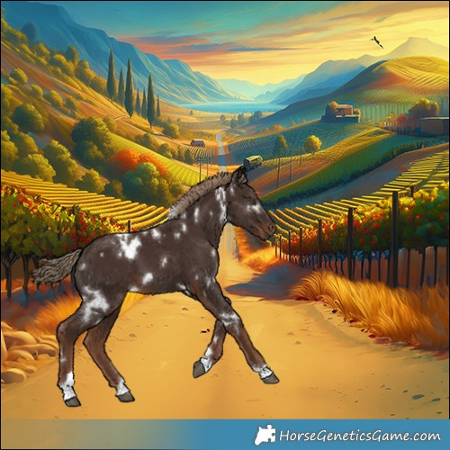Horse Color:White Spotted Liver Chestnut Tobiano