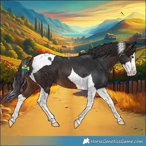 Horse Color:Brown Splash Tobiano 