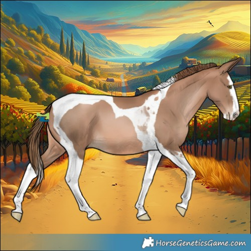 Horse Color:Liver Chestnut Pearl Splash Tobiano