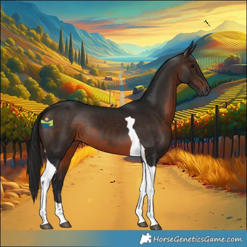 Horse Color:Gray Bay Tobiano