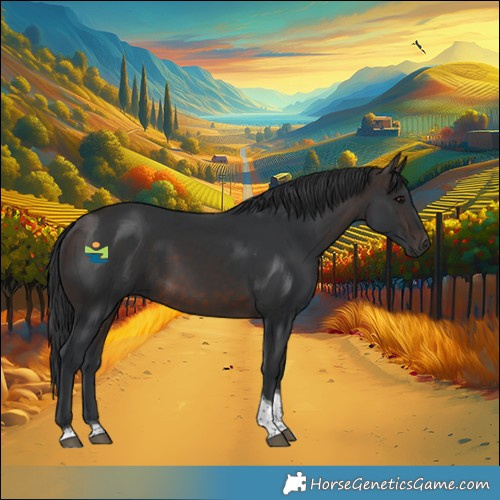 Horse Color:Brown Tobiano 