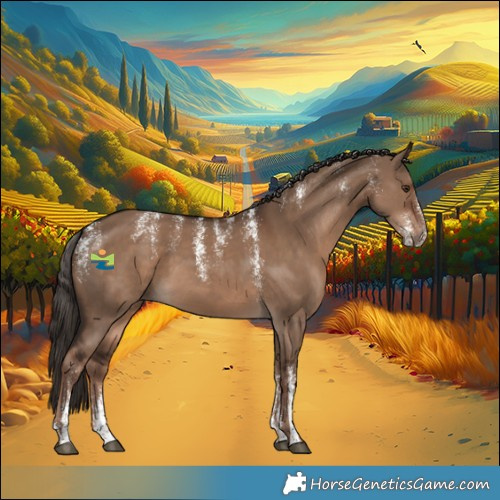 Horse Color:Powder White Liver Red Dun 