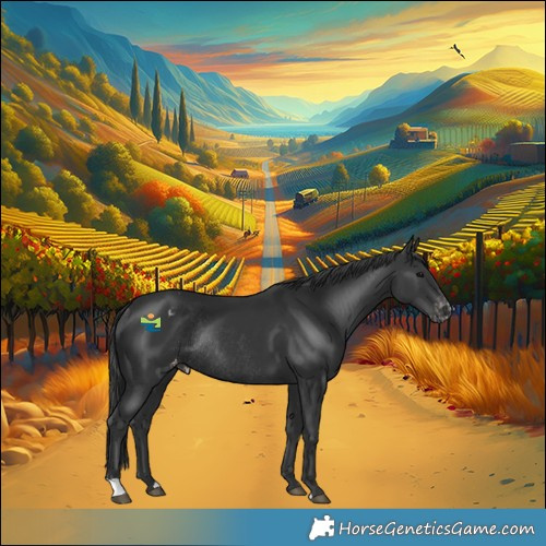 Horse Color:Black Appaloosa Rabicano