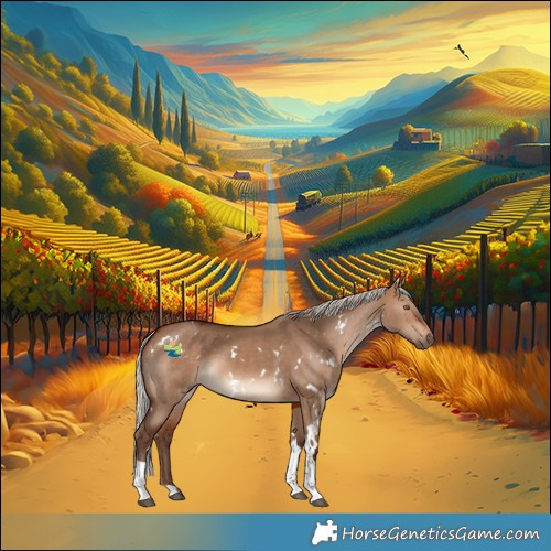 Horse Color:White Spotted Silver Brown Dun Tobiano