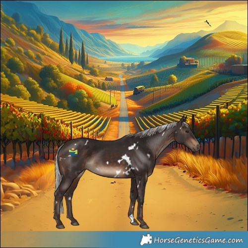 Horse Color:White Spotted Silver Brown