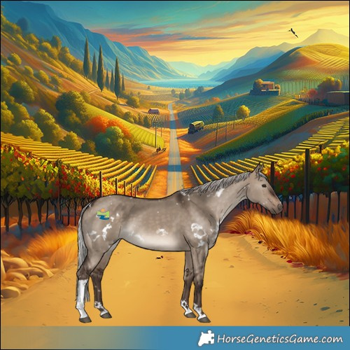 Horse Color:White Spotted Silver Brown Dun Tobiano 