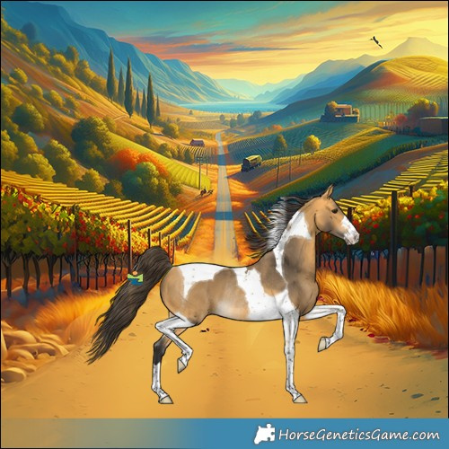Horse Color:Buckskin Tobiano Rabicano