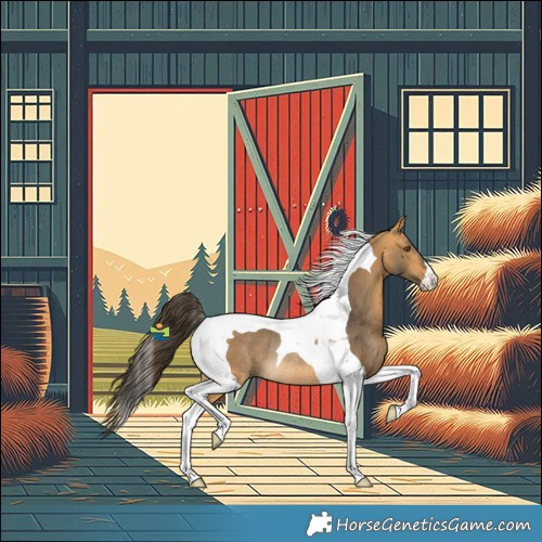 Horse Color:Buckskin Tobiano Rabicano 