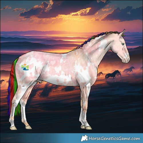 Horse Color:Painted White Spotted Chocolate Amber Cream Champagne Ice Dun Sabino