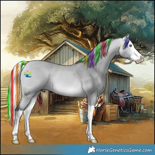Horse Color:Painted Silver Bay Chinchilla Splash
