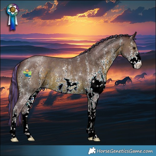 Horse Color:Painted Chocolate Brown Sabino 
