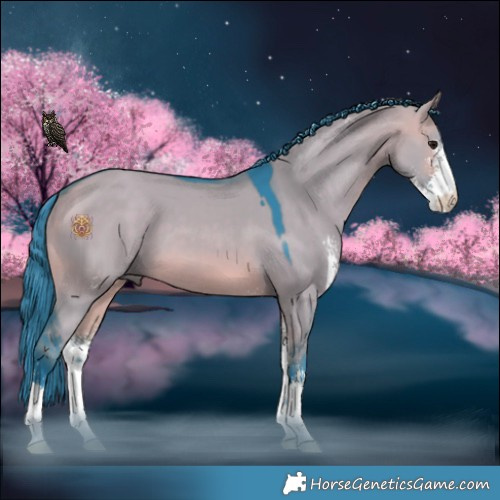 Horse Color:Watercolor Brown Dun Sabino 
