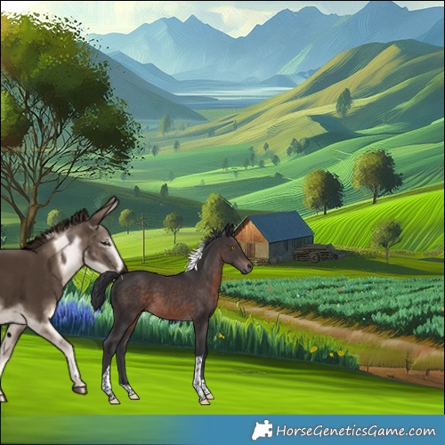 Horse Color:Brown Tobiano 