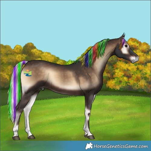 Horse Color:Painted Silver Brown Onyx