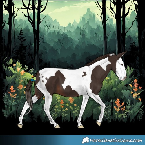 Horse Color:Liver Chestnut Splash Tobiano